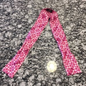 Coach silk pink scarf